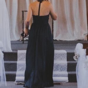 Navy ballgown.